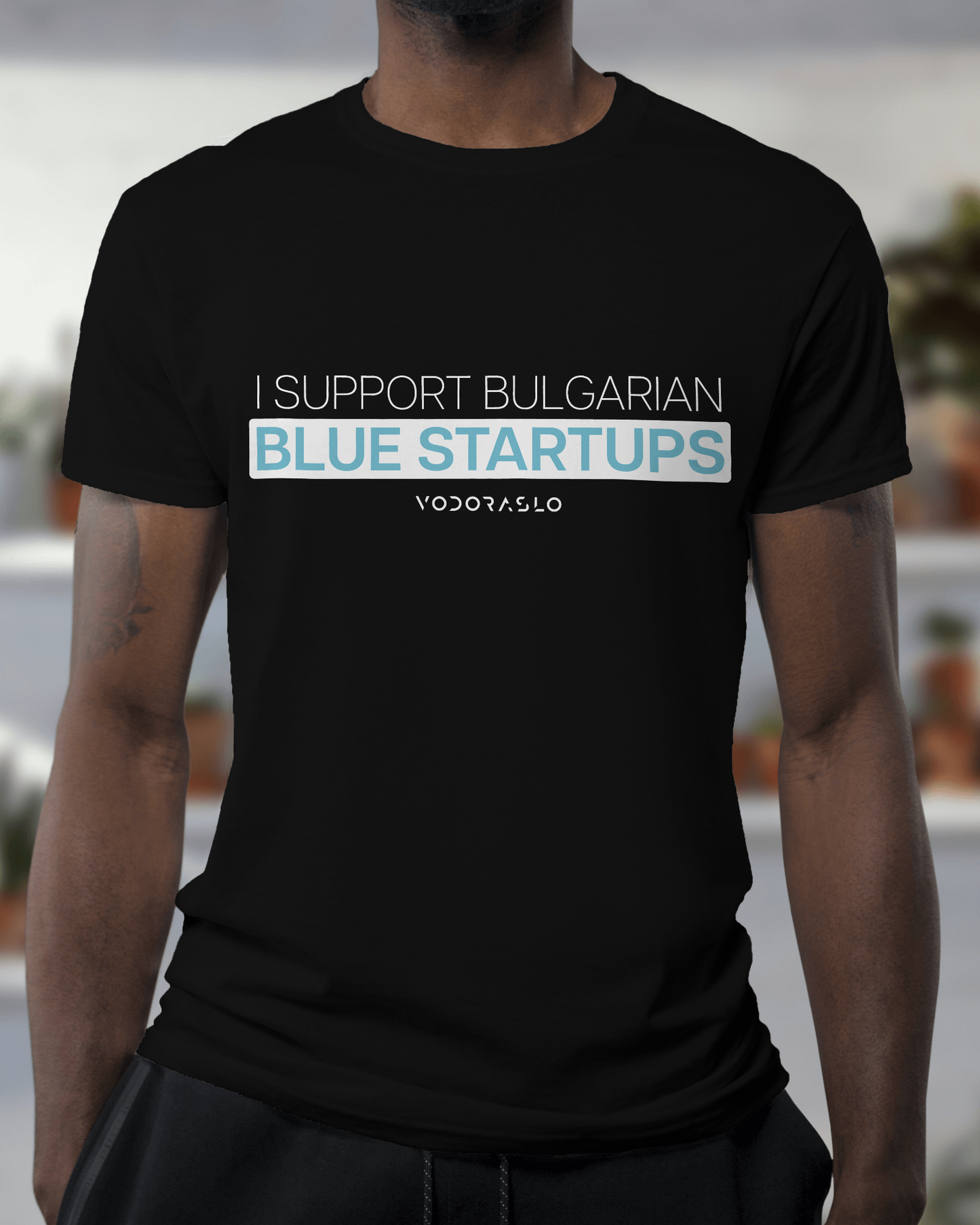 T-shirt "I support Bulgarian blue startups"